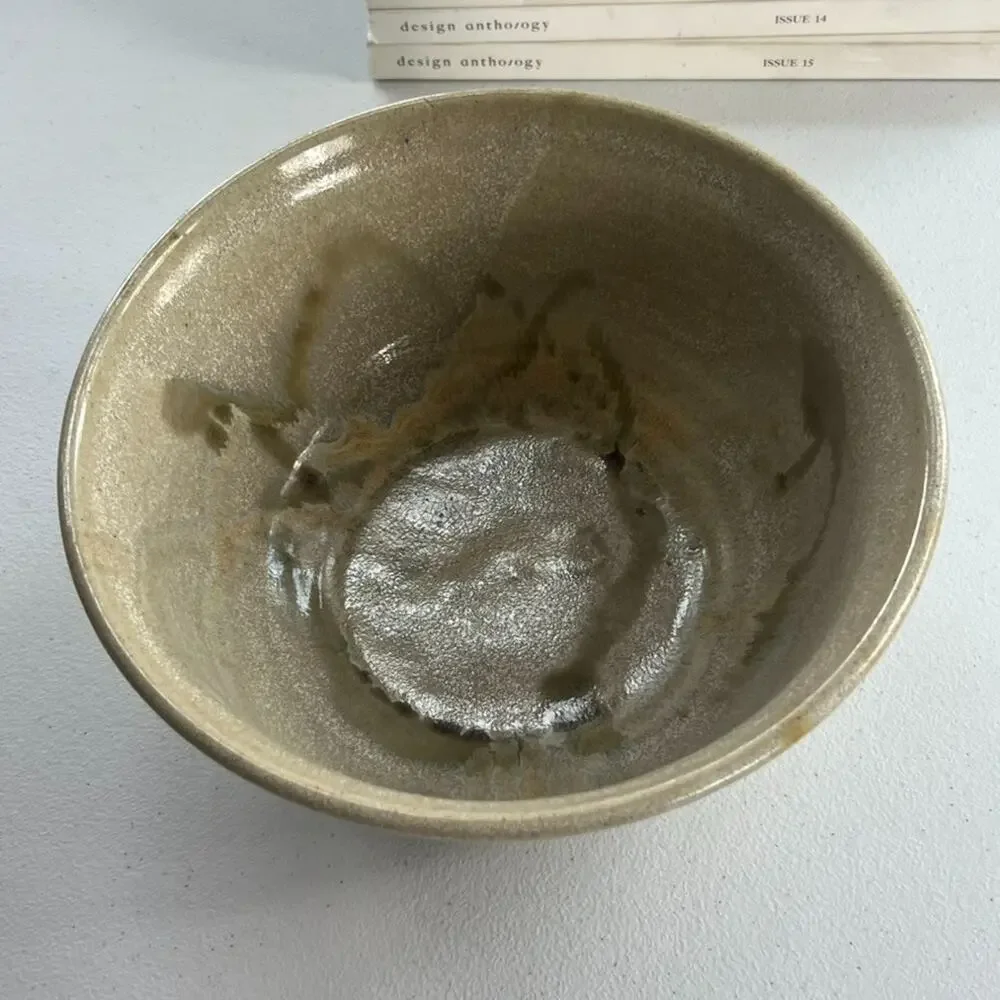 Wingfoot Signed Studio Art Pottery Bowl Glazed 9x4